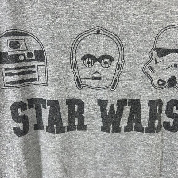 Vtg. Star Wars Woman’s Small/ Boys Large Grey Sweatshirt Reversible, Lucas Film - Picture 2 of 6